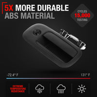 2003-2009 Chevrolet Express GMC Savana Exterior Passenger Sliding Door Handle - Textured Black - Right Side Sliding Door Handle