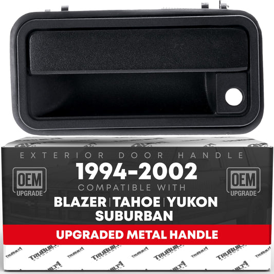 Chevy GMC C/K Front Driver Door Handle - Upgraded Metal - Textured Black - 1994-2002 - All-Metal Left Handle