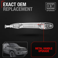 2005-2015 Toyota Tacoma Exterior Front Passenger Door Handle, All Chrome - Front Passenger Side Handle