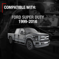 1999-2016 Ford Super Duty F-250 F-350 F-450 F-550 Exterior Front or Rear Passenger Door Handle Replacement - Upgraded Metal Textured Black - Rear Passenger Door
