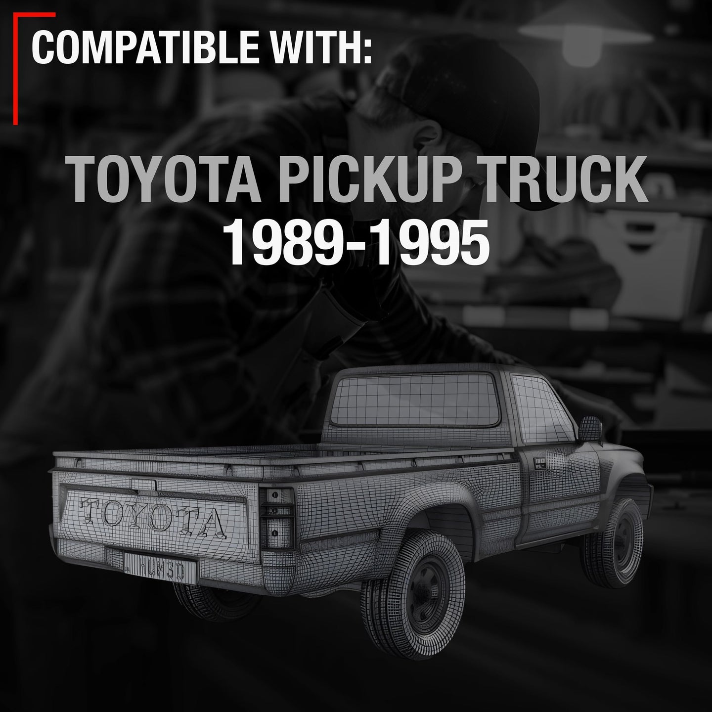 1989-1995 Toyota 4Runner Pickup Tailgate Handle Assembly - OEM Replacement Latch - Platic Tailgate Handle