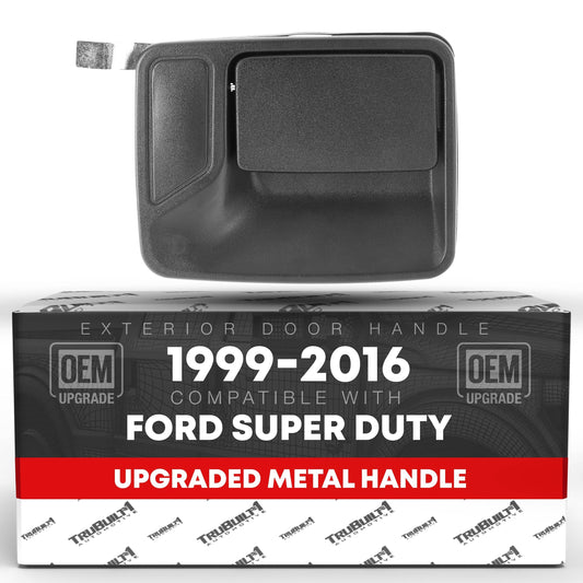 Ford Super Duty F-Series Passenger Door Handle - Front or Rear - Upgraded Metal - Textured Black - Rear Passenger Door