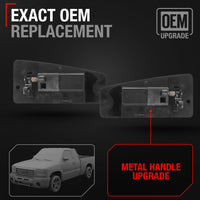 1999-2007 Chevrolet Silverado GMC Sierra Extended Cab Rear Door Handle Set - Metal Upgrade - Left + Right Side Ext Cab Handle (Metal)