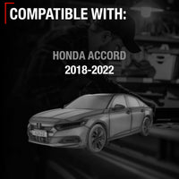 2018-2022 Honda Accord Driver Side Mirror Replacement Powered Manual Fold Heated Turn Signal Flat Glass Smooth Black - Driver Side Mirror