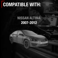 2007-2012 Nissan Altima Sedan Passenger Side Mirror Replacement Powered Adjustment Non-Foldable Convex Glass Smooth Black - Passenger Side Mirror