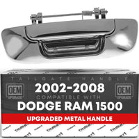 2002-2008 Dodge Ram 1500, 2003-2009 Dodge Ram 2500, 3500 Tailgate Handle Assembly, Upgraded Metal - Exterior Tailgate Latch, All Chrome - Chrome Tailgate Handle