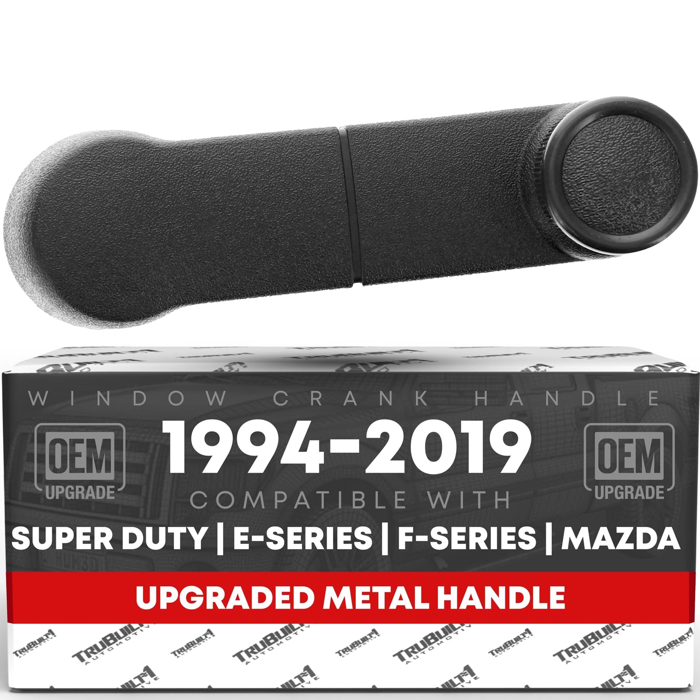 1993-2011 Ford Ranger F-Series E-Series Mazda B-Series Window Crank Handle Upgraded Metal - Black