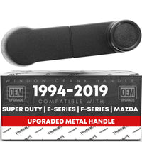 1993-2011 Ford Ranger F-Series E-Series Mazda B-Series Window Crank Handle Upgraded Metal - Black