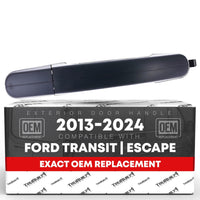 2012-2019 Ford C-Max Escape Focus Exterior Front and Rear Door Handle and Cover Set - Textured Black - Exterior Passenger Door Handle