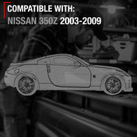 Nissan 350Z Exterior Door Handle, Front Passenger Side - Satin Chrome (Silver), No Keyhole - Passenger Side Handle - Silver