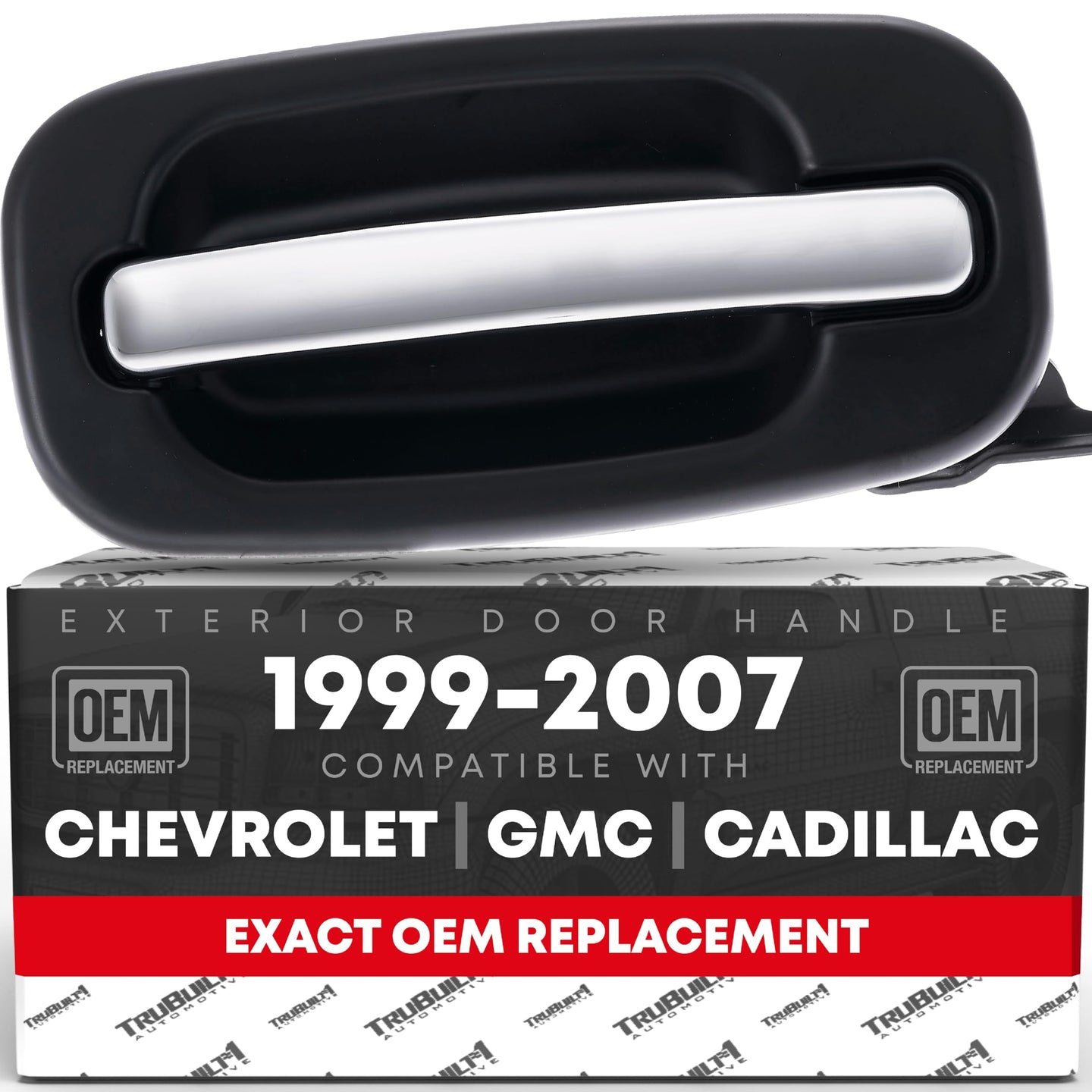 1999-2006 Chevrolet Silverado Suburban Tahoe Avalanche GMC Sierra Yukon Cadillac Escalade Exterior Rear Driver Door Handle - Chrome Black - Rear Left Door Handle