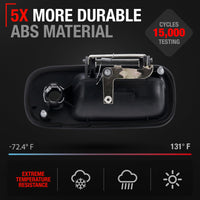 2010-2023 Chevrolet Express 2500 3500 4500 GMC Savana 2500 3500 4500 Exterior Front Driver Door Handle - Textured Black - Front Left Handle