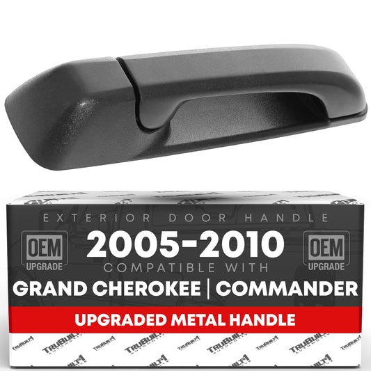 Jeep Commander Cherokee Front Passenger Door Handle - Upgraded Metal - Textured Black - Rear Passenger Handle