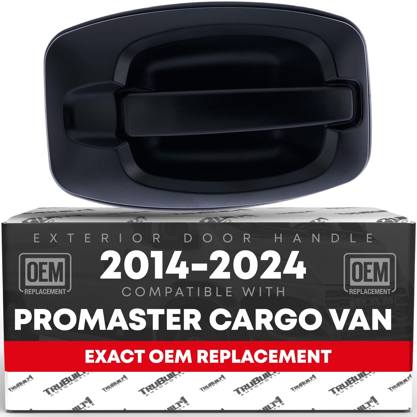 2014-2021 Dodge RAM Promaster 1500 2500 3500 Exterior Front Passenger Door Handle - Textured Black No Keyhole - Front Passenger Handle w/o Keyhole