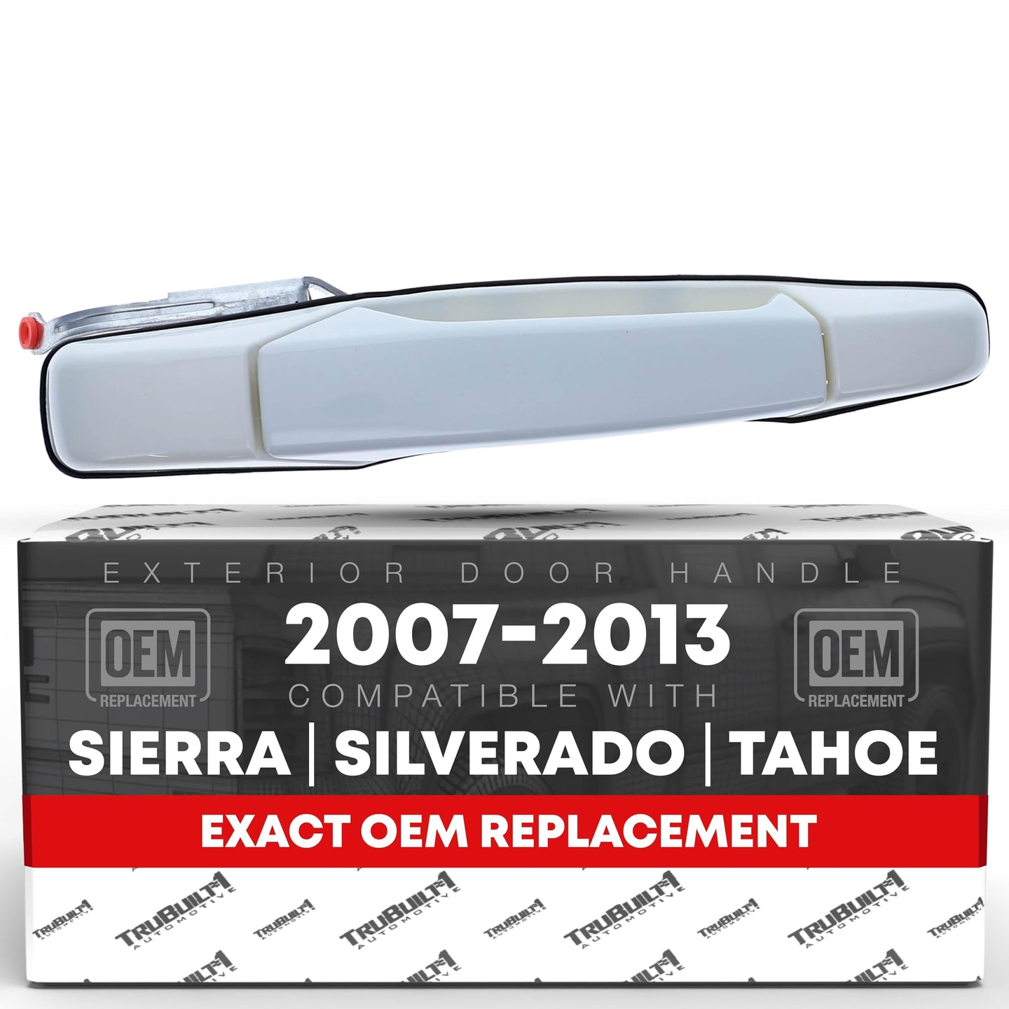2007-2013 Chevrolet Avalanche Tahoe Suburban Silverado Cadillac Escalade GMC Sierra Denali Yukon Exterior Rear Passenger Door Handle - Olympic White - Rear Passenger Door Handle
