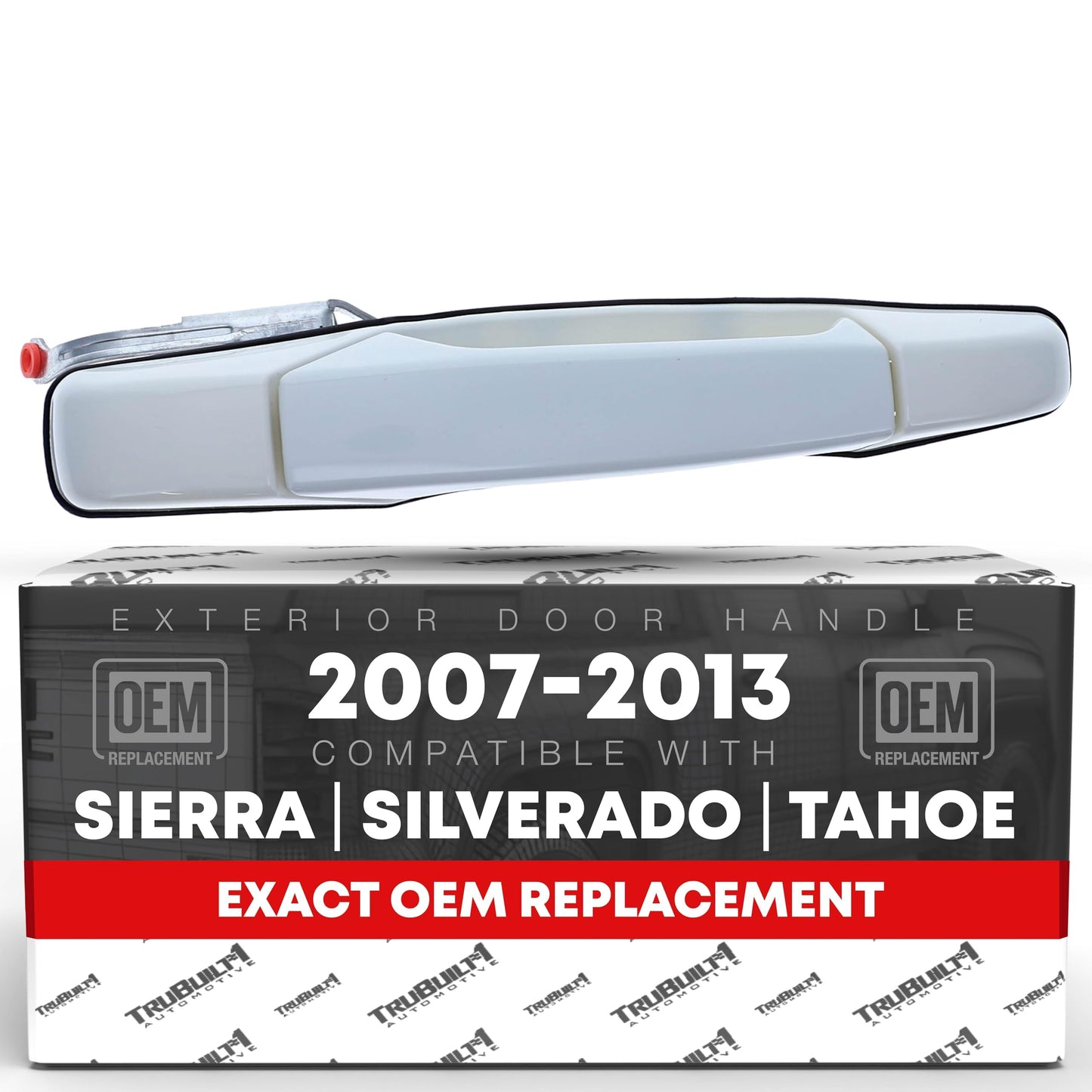 2007-2013 Chevrolet Avalanche Tahoe Suburban Silverado Cadillac Escalade GMC Sierra Denali Yukon Exterior Rear Passenger Door Handle - Olympic White - Rear Passenger Door Handle