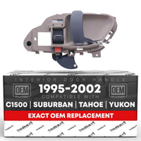 1995-2002 Chevrolet GMC C/K 1500 2500 3500 Blazer Suburban Yukon Cadillac Escalade Interior Front/Rear Passenger Door Handle - Upgraded Metal Light Brown - Front/Rear Passenger Side