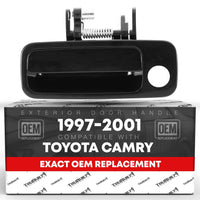 1997-2001 Toyota Camry Exterior Front Driver Door Handle Replacement - Smooth Black Plastic - Front Driver Door Handle