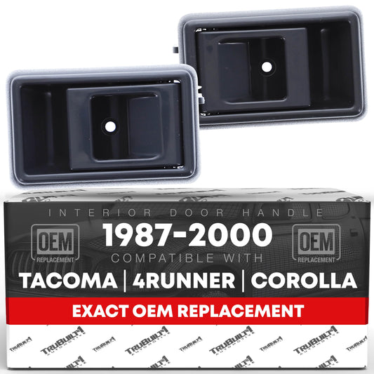 Toyota Corolla Tacoma Pickup 4Runner Geo Prizm Interior Door Handle Set - Front & Rear Driver & Passenger - Gray - Gray,Driver + Passenger Door Handle