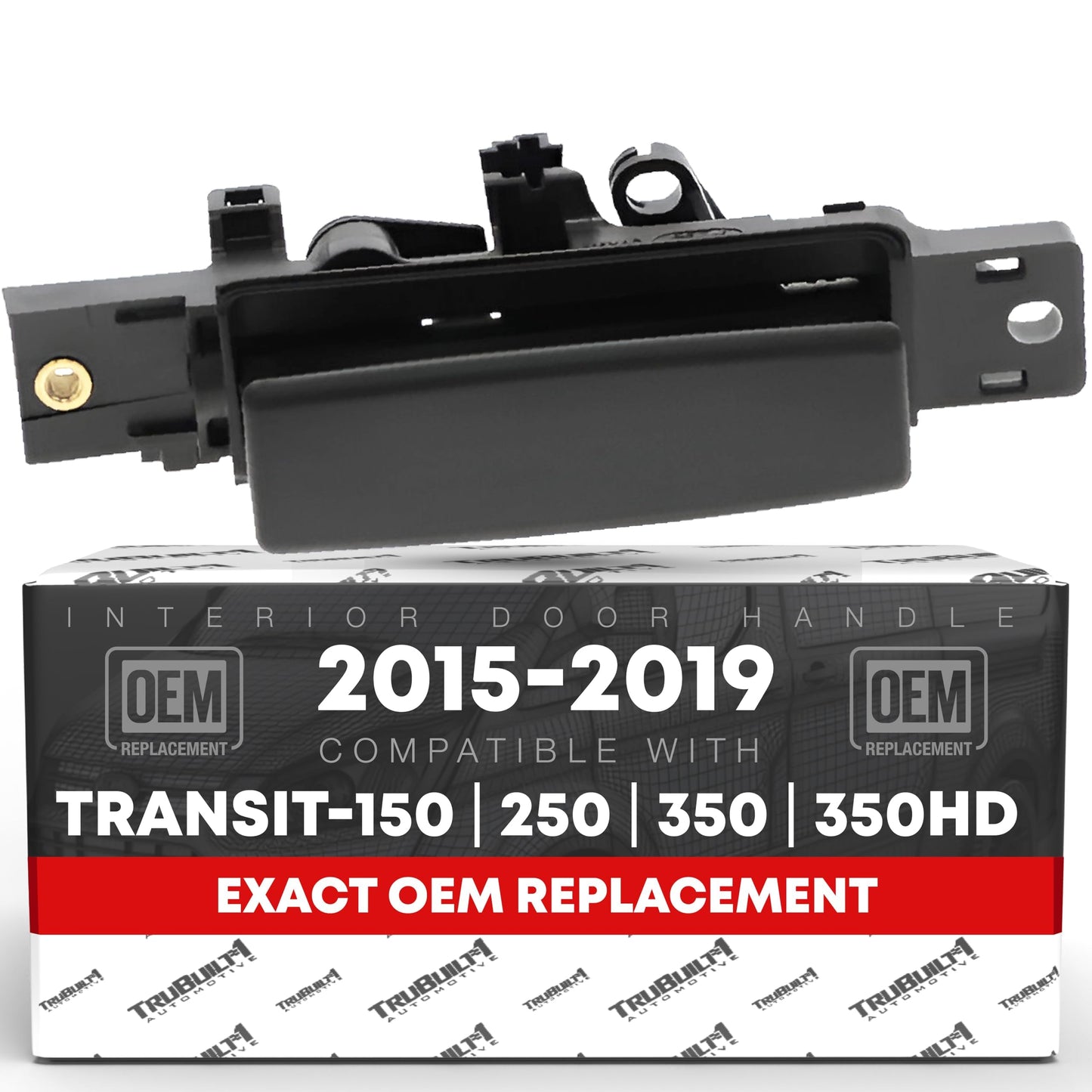 2014-2024 Ford Transit 2015-2019 Ford F-150 Interior Passenger Sliding Door Handle Replacement - Textured Black Plastic - Interior Sliding Door Handle