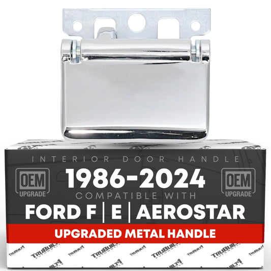Ford F-Series & E-Series Interior Door Handle - Front/Rear Driver Side, Chrome Finish, Metal Upgrade - Front or Rear Driver Side Handle