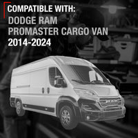 2014-2021 Dodge RAM Promaster 1500 2500 3500 Exterior Front Passenger Door Handle - Textured Black No Keyhole - Front Passenger Handle w/o Keyhole