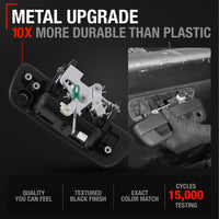 2004-2008 Chevrolet Colorado GMC Canyon Tailgate Handle Assembly - Upgraded Metal Liftgate Replacement Textured Black with Keyhole - Metal Tailgate Handle