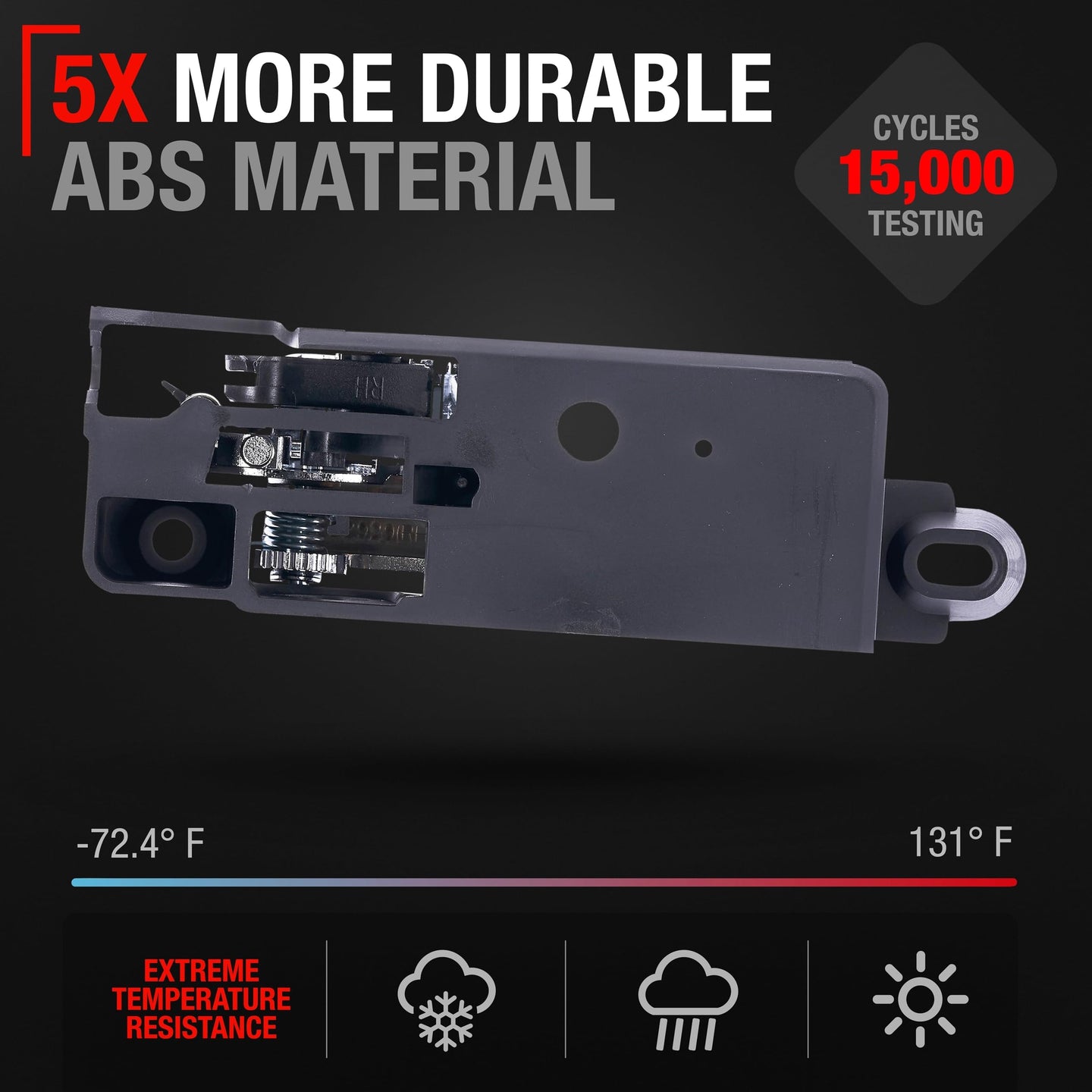 2006-2012 Ford Fusion 2007-2012 Lincoln MKZ 2006-2011 Mercury Milan Interior Front Passenger Door Handle - All Chrome Plastic - Front Passenger Handle