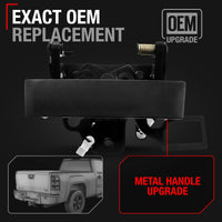 2007-2014 Chevrolet Silverado 1500 2500 HD 3500 HD GMC Sierra 1500 2500 HD 3500 HD Hummer H3T Tailgate Handle - Black - Texture Tailgate Handle