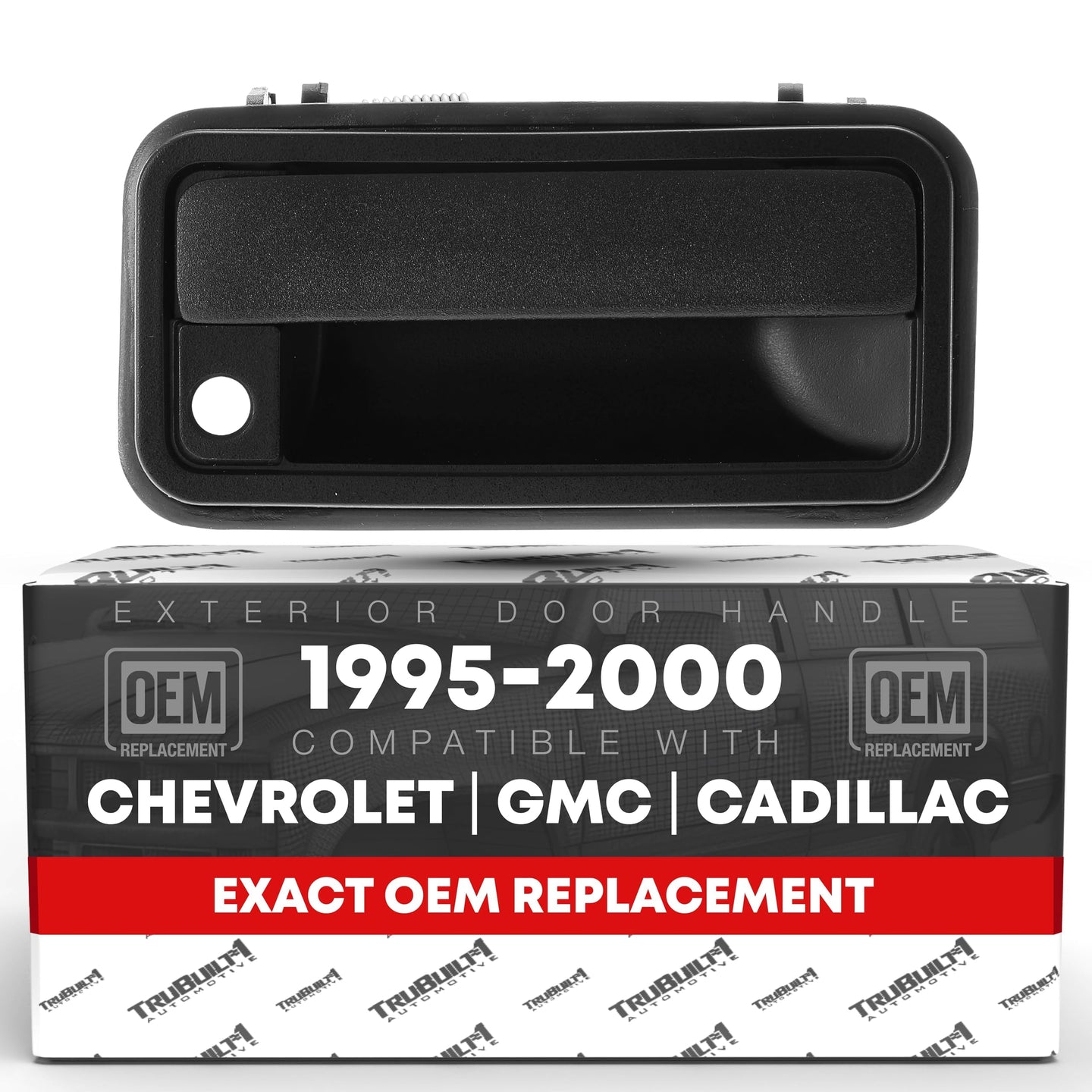 1995-2000 Chevrolet GMC C/K 1500 2500 3500 Suburban Tahoe Yukon 1999-2000 Cadillac Escalade Exterior Front Passenger Door Handle Upgraded Metal - Textured Black - Metal Lever Right Handle