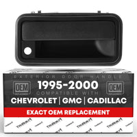 1995-2000 Chevrolet GMC C/K 1500 2500 3500 Suburban Tahoe Yukon 1999-2000 Cadillac Escalade Exterior Front Passenger Door Handle Upgraded Metal - Textured Black - Metal Lever Right Handle