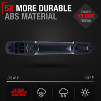 2012-2019 Ford C-Max Escape Focus Exterior Front and Rear Door Handle and Cover Set - Textured Black - Exterior Passenger Door Handle
