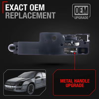 2006-2012 Ford Fusion 2007-2012 Lincoln MKZ 2006-2011 Mercury Milan Interior Front Driver Door Handle Replacement - All Chrome Metal Handle - Front Driver Handle - Metal