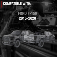 2015-2020 Ford F-150 Exterior Rear Driver Door Handle, Upgraded Metal - All Chrome - Rear Driver Side Handle