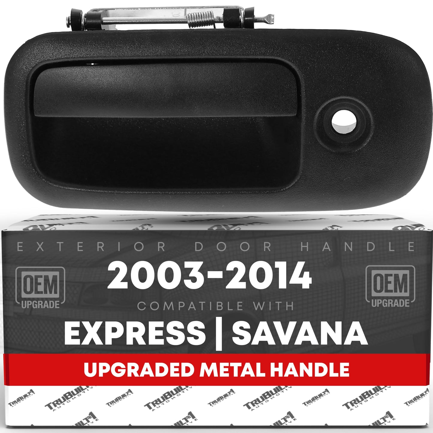 2003-2009 Chevrolet Express Rear Driver Hinged Door Handle, Textured Black - Rear Driver Side Hinged Door