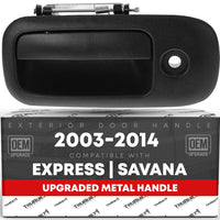 2003-2009 Chevrolet Express Rear Driver Hinged Door Handle, Textured Black - Rear Driver Side Hinged Door