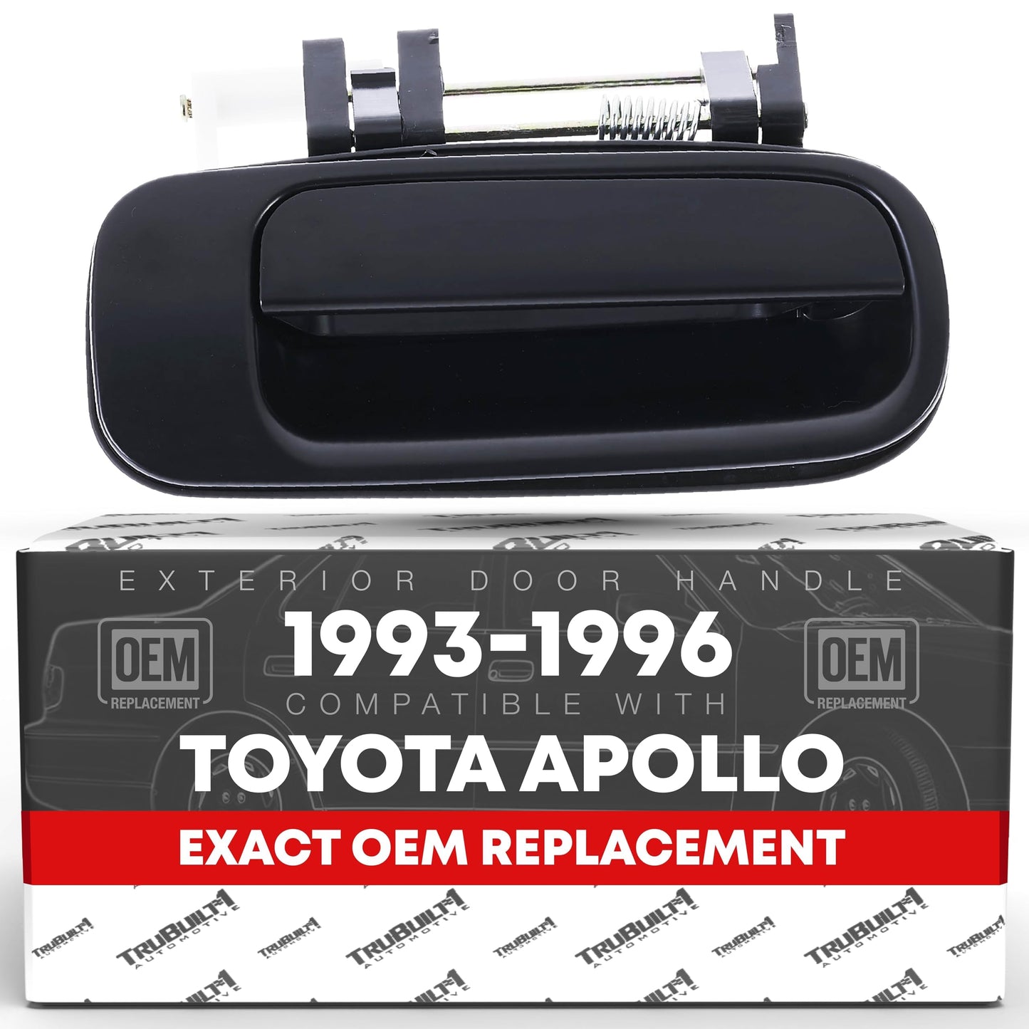 1993-1996 Toyota Camry DX Exterior Rear Passenger Door Handle Replacement - Smooth Black with Keyhole
