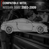 2003-2009 Nissan 350Z Exterior Front Passenger Door Handle Replacement - Primed Matte Black No Keyhole - Passenger Side Handle - Black