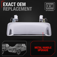 2001-2011 Ford Ranger Mazda B-Series Exterior Front Driver or Passenger Door Handle, Upgraded Metal - All Chrome - Front Driver or Passenger Handle