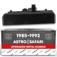 1985-1992 Chevrolet Astro GMC Safari Tailgate Handle Replacement Exterior Rear Cargo - Smooth Black Metal - Tailgate Handle