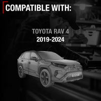 2019-2024 Toyota RAV4 Passenger Side Mirror Replacement Powered Manual Fold Heated Turn Signal Convex Glass Smooth Black - Passenger Side Mirror