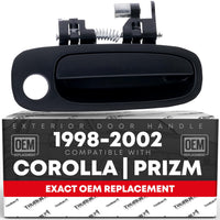 1998-2002 Toyota Corolla, 1998-2002 Chevrolet Prizm Exterior Front Passenger Door Handle Replacement - Textured Black, Plastic - Front Passenger Side