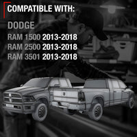 T1A Tailgate Handle Latch, Upgraded Metal - Compatible with 2009-2012 Dodge Ram 1500 2500 3500 - Exterior Tailgate Assembly, All Chrome w/Keyhole, Camera Hole - OEM 68197873AA-ACHMT