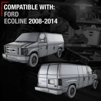 2008-2014 Ford Econoline Passenger Side Front Door Handle - Upgraded Metal Textured Black - Front Passenger Door Handle