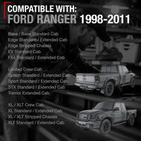 1998-2011 Ford Ranger Tailgate Handle Latch Replacement, Upgraded Metal - All Chrome - All-Chrome Tailgate Handle