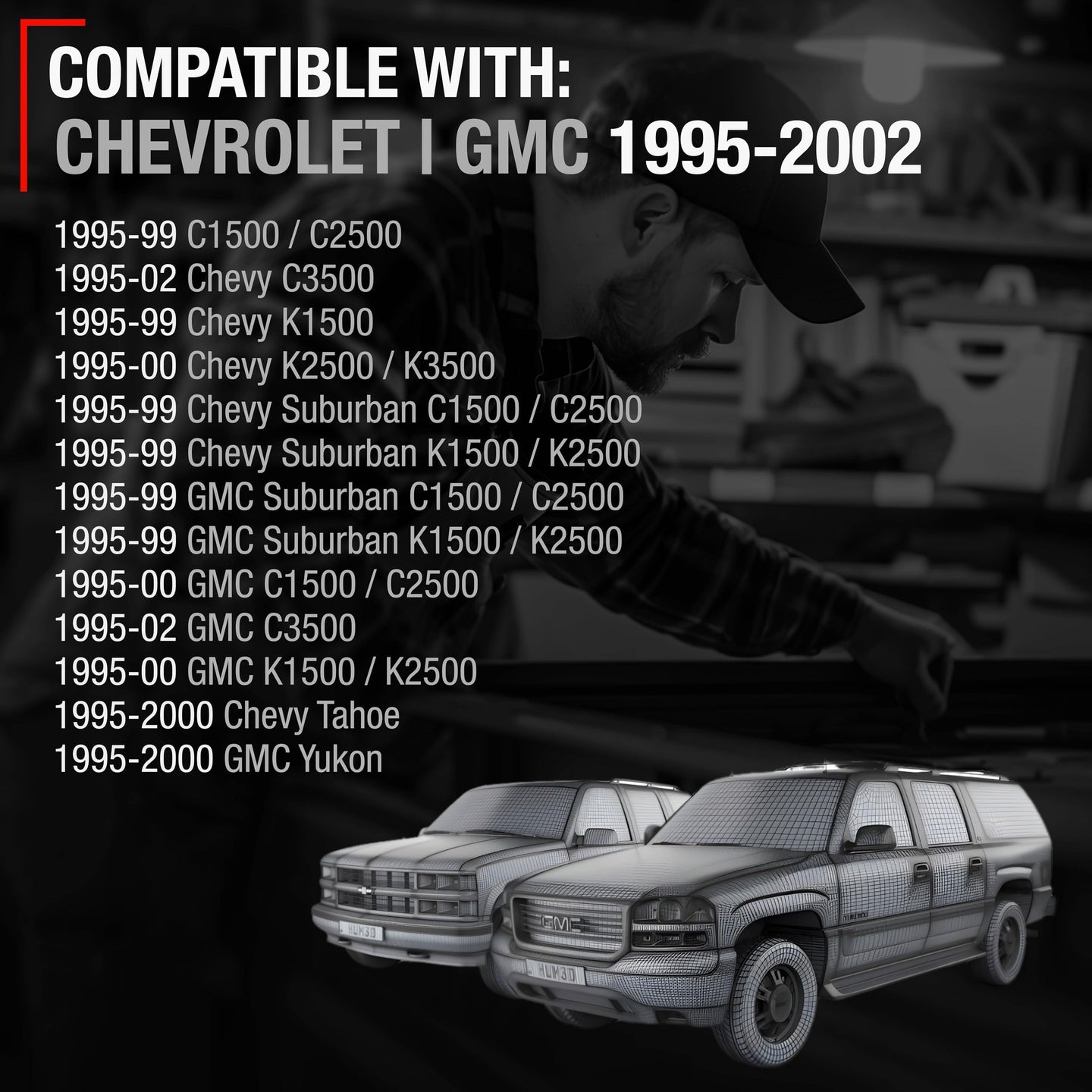 1995-2002 Chevrolet GMC C1500 K1500 C2500 K2500 C3500 K3500 C3500HD C5500 Suburban Interior Front Driver Door Handle Bezel - Gray - Front or Rear Driver Side Handle