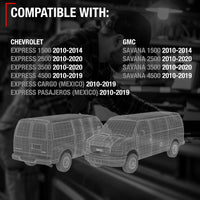 2010-2014 Chevrolet Express Front Passenger Door Handle, Textured Black - Front Passenger Side Handle