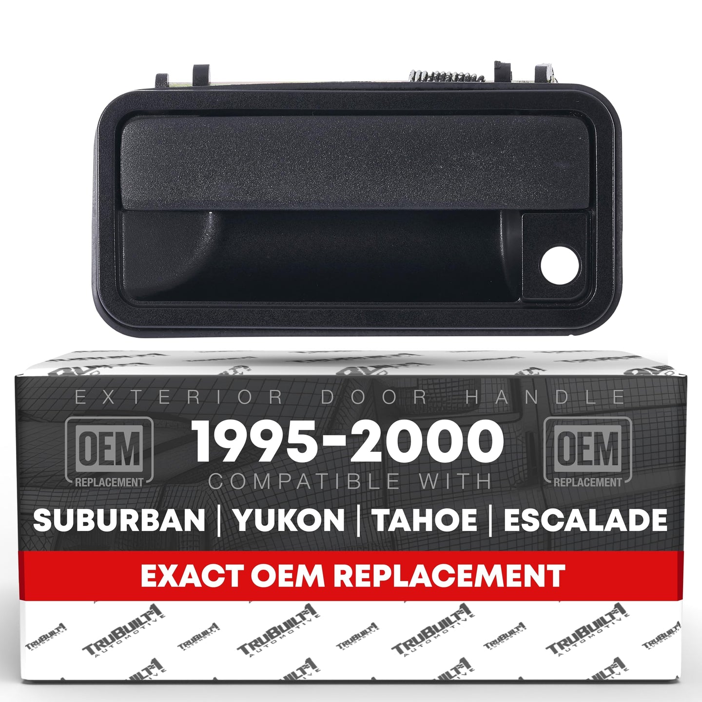 Chevy GMC Front Driver Door Handle - Exterior - Black - Upgraded Metal - 1988-2000 - Metal Lever Left Handle