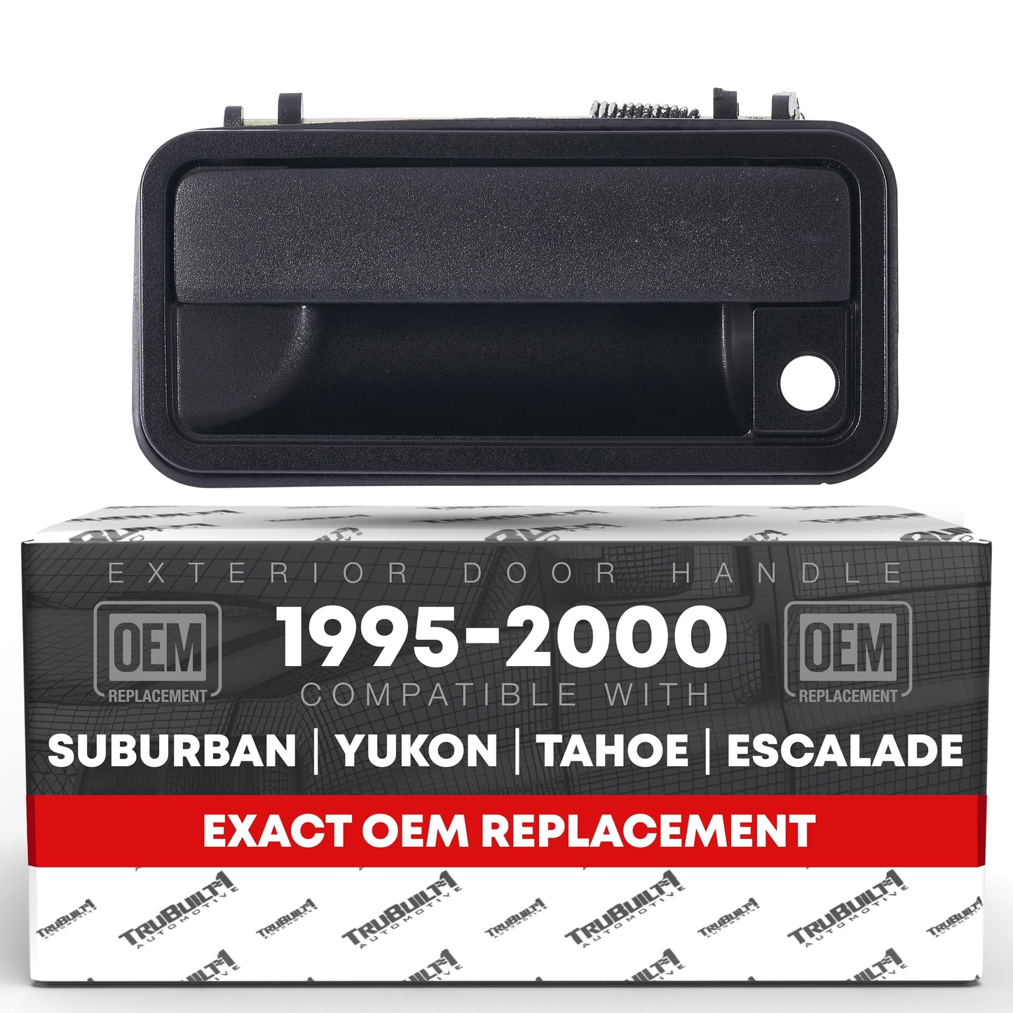 Chevy GMC Front Driver Door Handle - Exterior - Black - Upgraded Metal - 1988-2000 - Metal Lever Left Handle