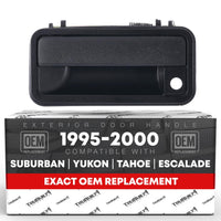 Chevy GMC Front Driver Door Handle - Exterior - Black - Upgraded Metal - 1988-2000 - Metal Lever Left Handle